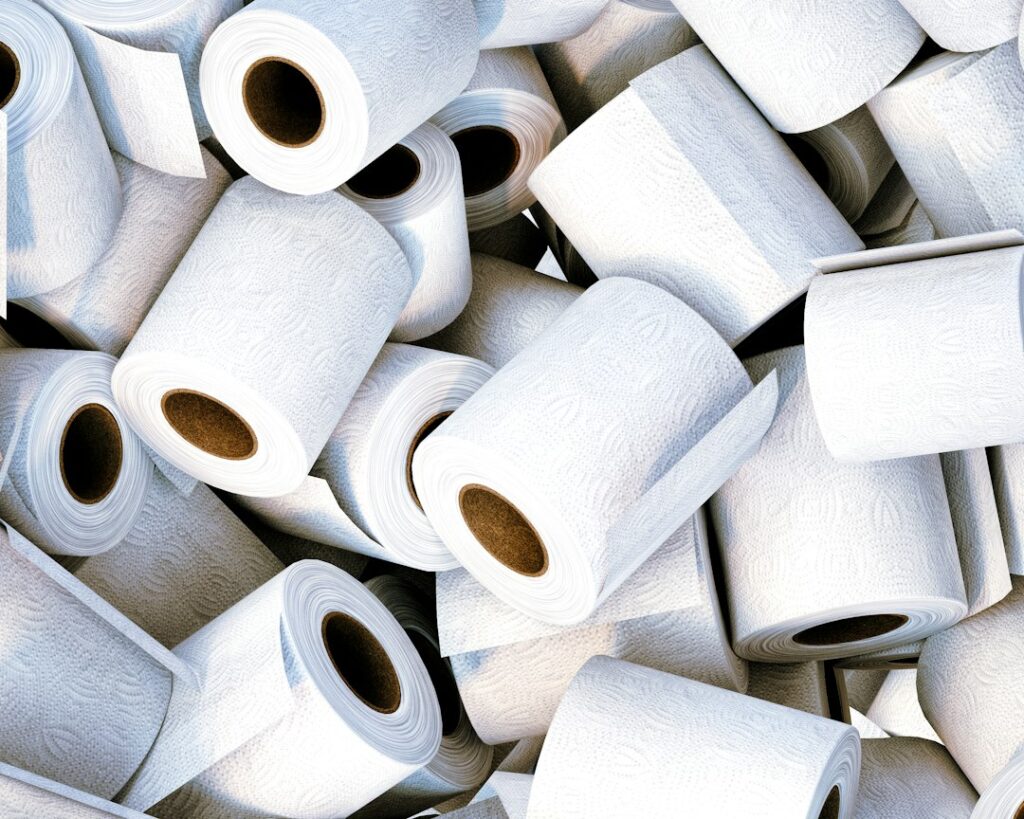 Rollos de papel higiénico doble hoja blancos